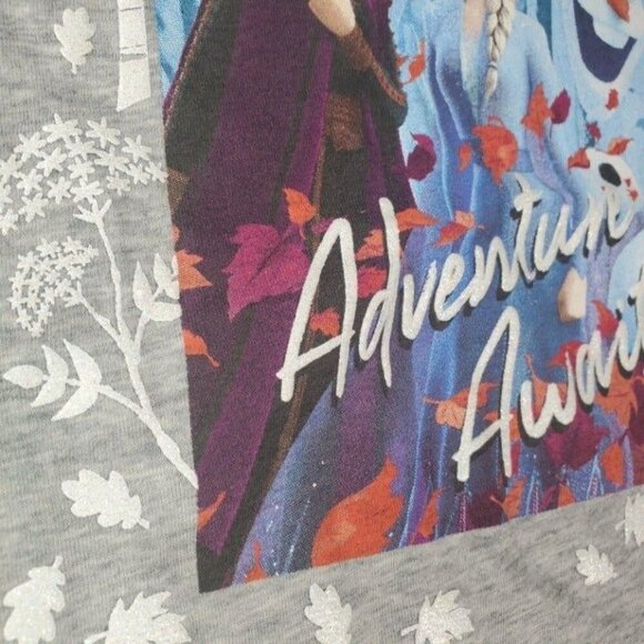 Justice Frozen Princess Blouse Queen Elsa Anna Knit Shirt Short Sleeve Tee Shirt - Picture 3 of 12